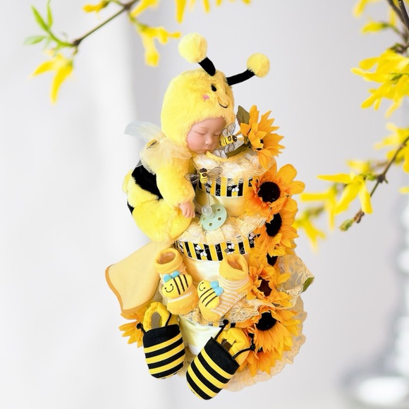 Bee Diaper Cake Bumblebee Shower Gift